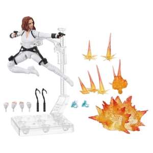 Black Widow Marvel Legends Series 6-inch Deluxe Black Widow in White Costume with Stand