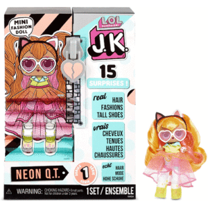 L.O.L. Surprise! J.K. Neon QT Mini Fashion Doll with 15 Surprises